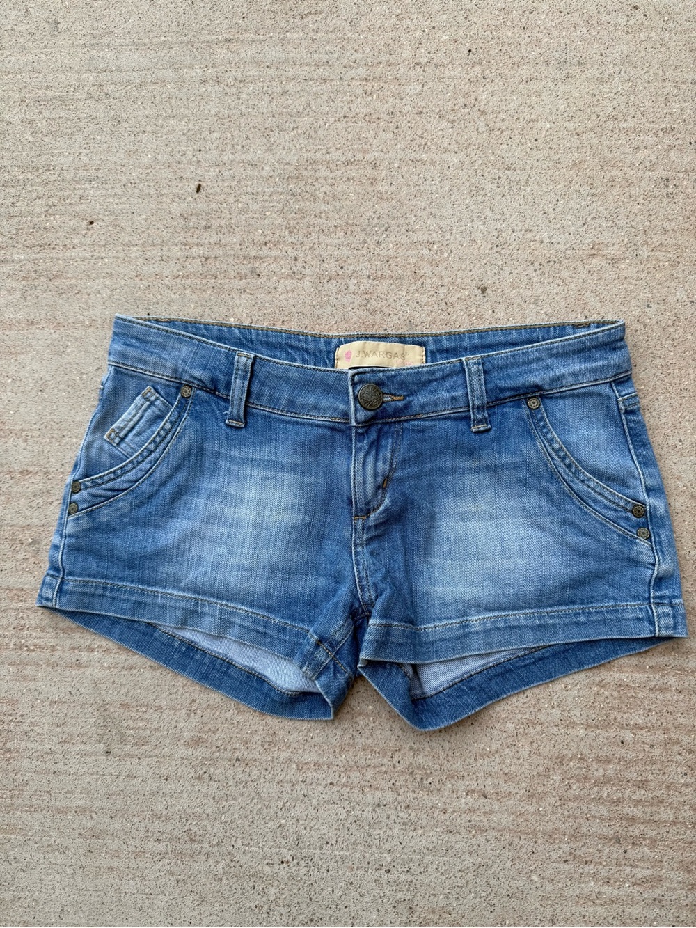 Cute Women’s Light Blue Denim Jean Shorts - Low Rise Casual Cut